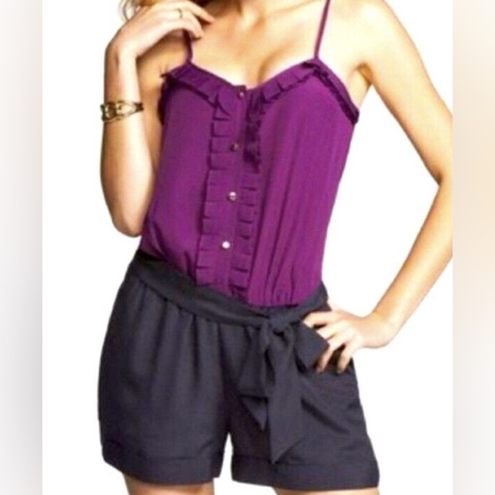 NWOT 💜 EXPRESS 💜 Purple & Navy Blue Romper size Small